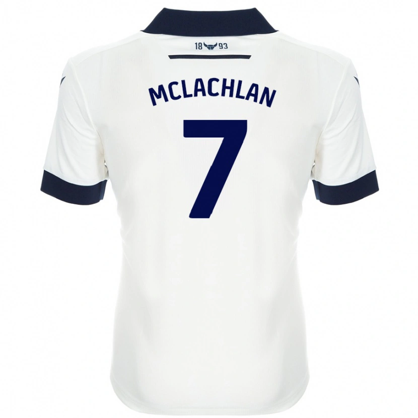 Danxen Donna Maglia Daisy Mclachlan #7 Bianco Blu Navy Kit Gara Away 2024/25 Maglietta