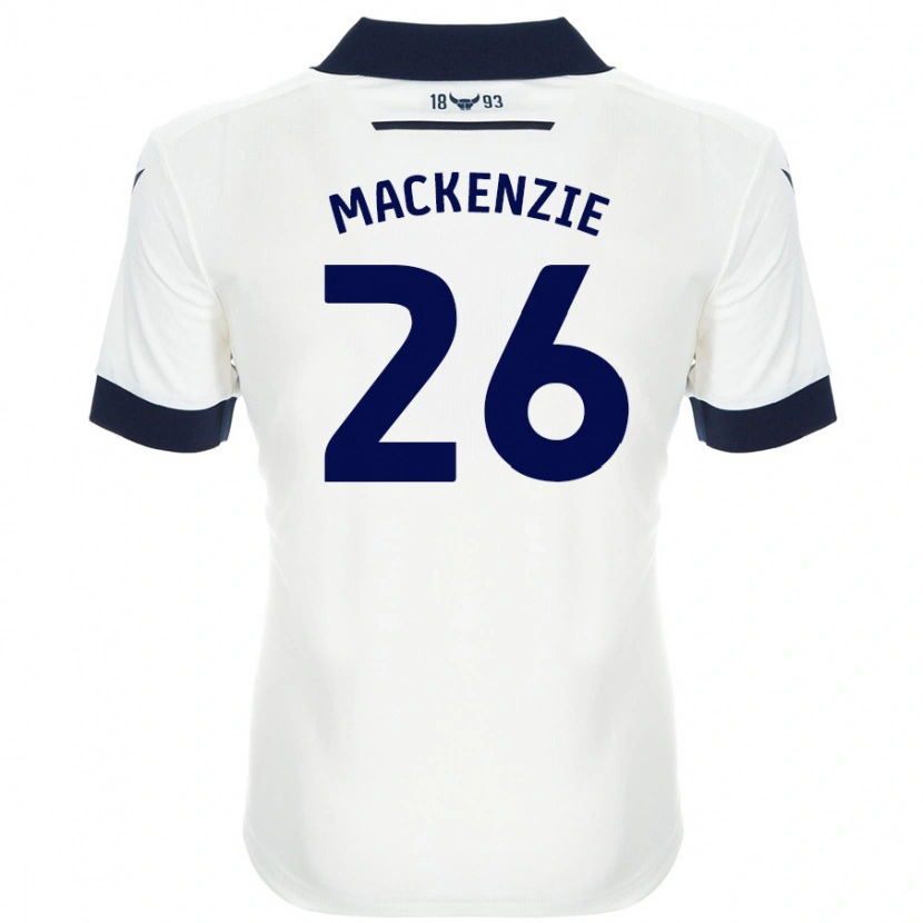 Danxen Donna Maglia Hannah Mackenzie #26 Bianco Blu Navy Kit Gara Away 2024/25 Maglietta