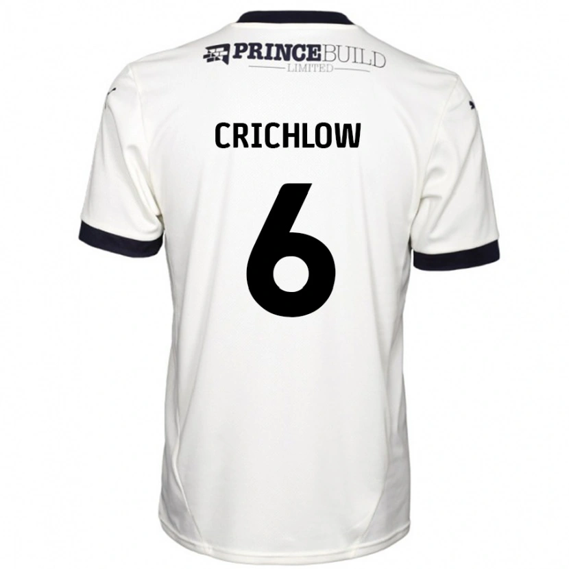Danxen Donna Maglia Romoney Crichlow #6 Bianco Sporco Nero Kit Gara Away 2024/25 Maglietta
