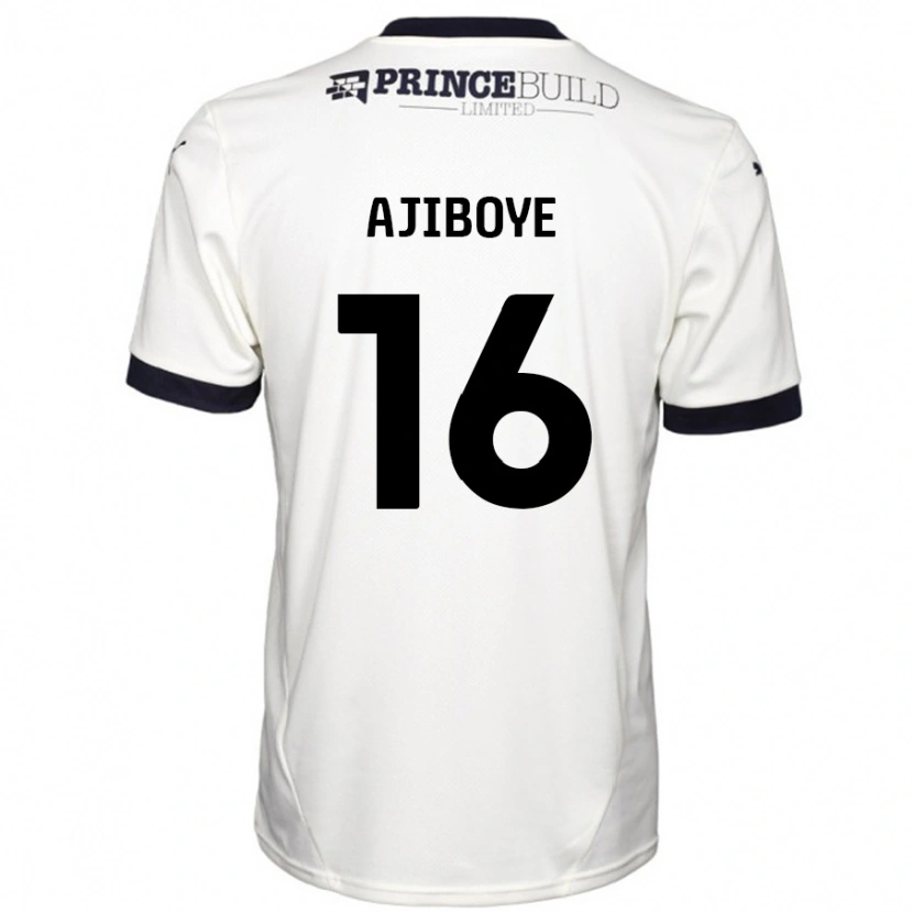 Danxen Donna Maglia David Ajiboye #16 Bianco Sporco Nero Kit Gara Away 2024/25 Maglietta