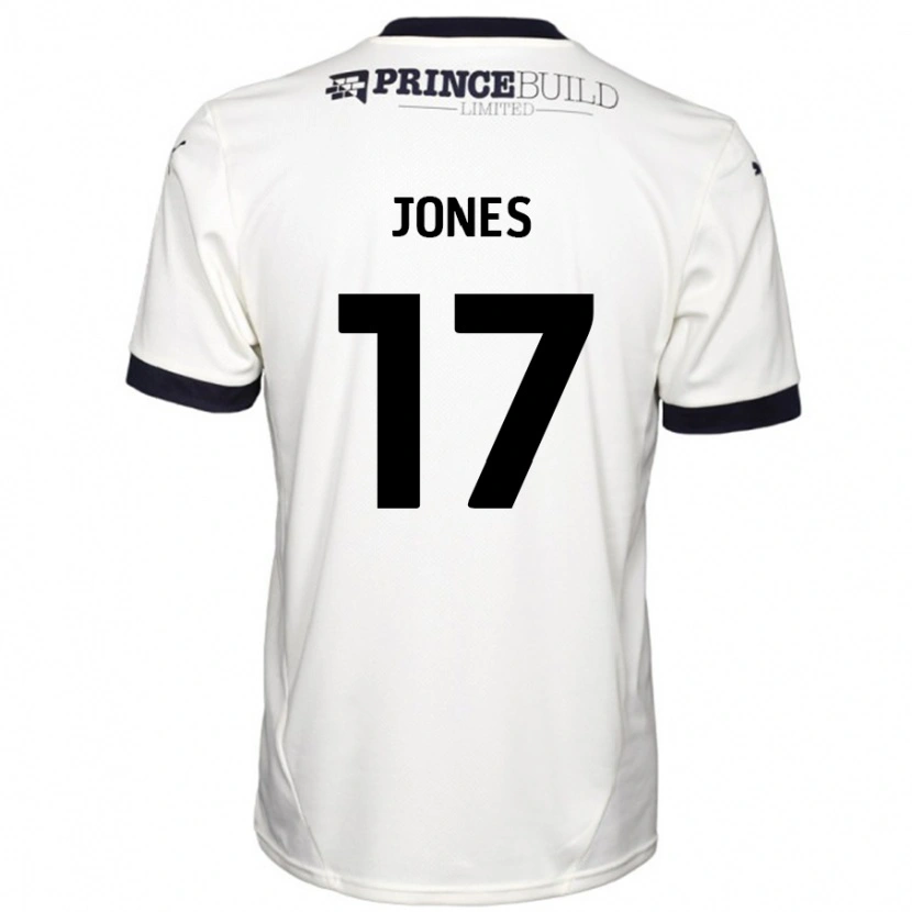 Danxen Donna Maglia Ricky-Jade Jones #17 Bianco Sporco Nero Kit Gara Away 2024/25 Maglietta