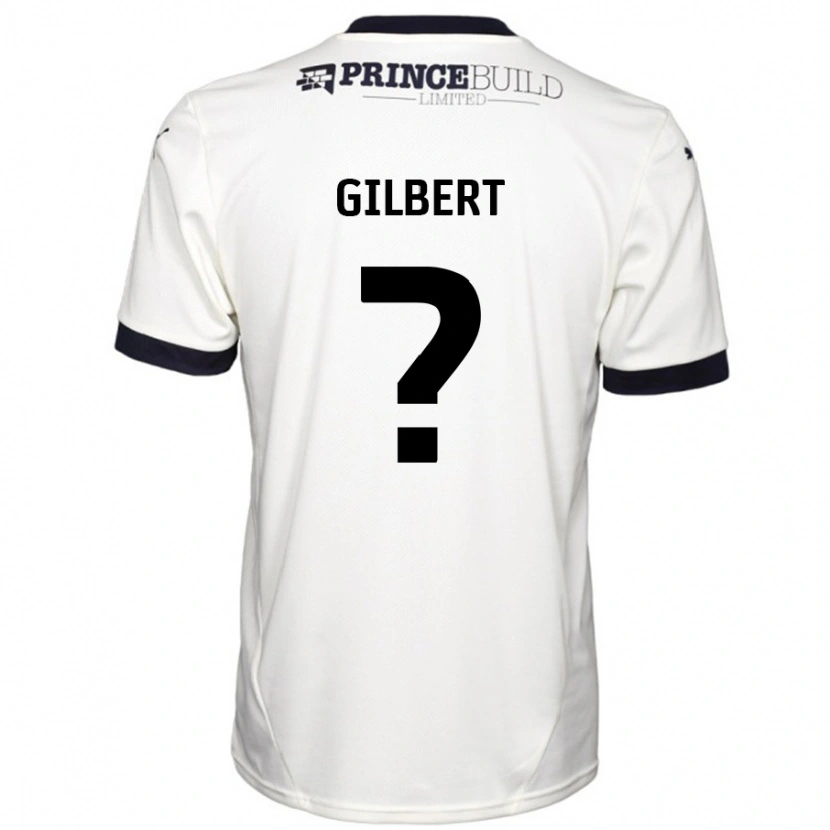 Danxen Donna Maglia Luke Gilbert #0 Bianco Sporco Nero Kit Gara Away 2024/25 Maglietta