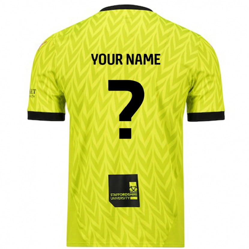 Danxen Donna Maglia Il Tuo Nome #0 Verde Fluorescente Kit Gara Away 2024/25 Maglietta