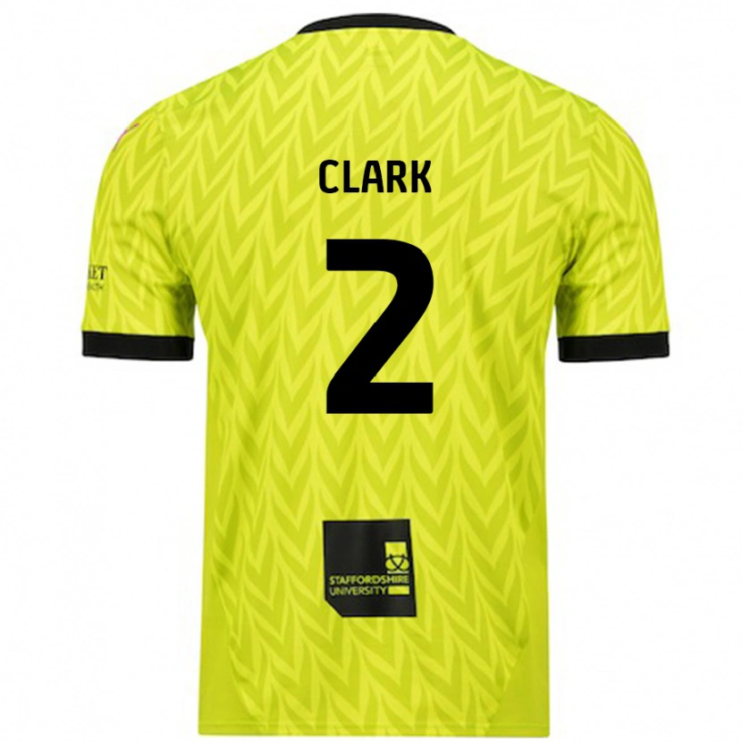 Danxen Donna Maglia Mitch Clark #2 Verde Fluorescente Kit Gara Away 2024/25 Maglietta