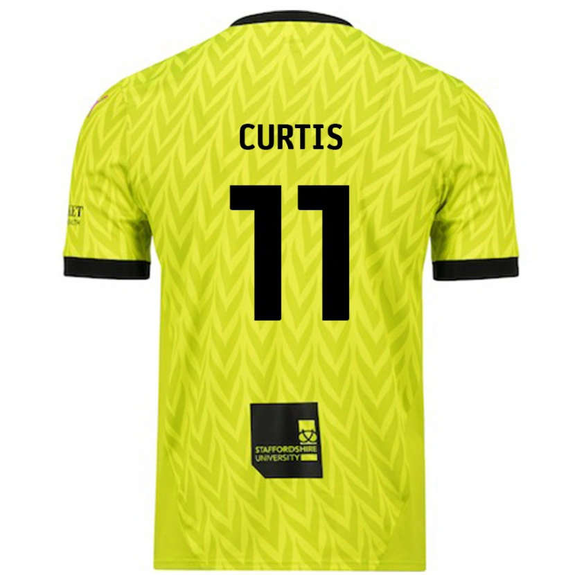 Danxen Donna Maglia Ronan Curtis #11 Verde Fluorescente Kit Gara Away 2024/25 Maglietta