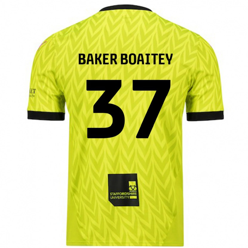 Danxen Donna Maglia Benicio Baker-Boaitey #37 Verde Fluorescente Kit Gara Away 2024/25 Maglietta