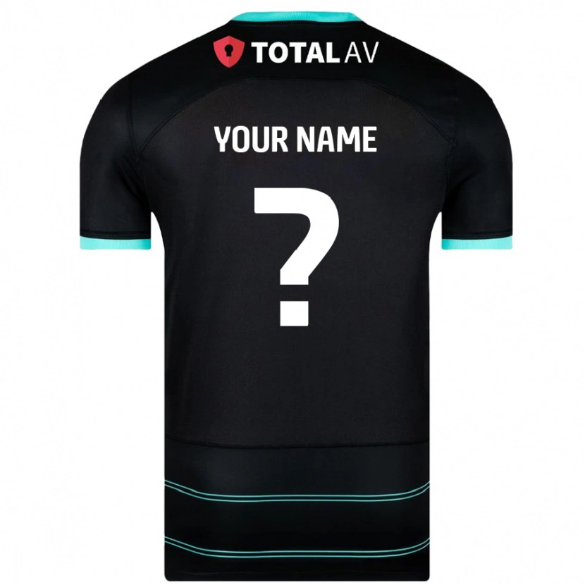 Danxen Donna Maglia Il Tuo Nome #0 Nero Kit Gara Away 2024/25 Maglietta
