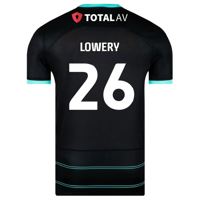 Danxen Donna Maglia Tom Lowery #26 Nero Kit Gara Away 2024/25 Maglietta