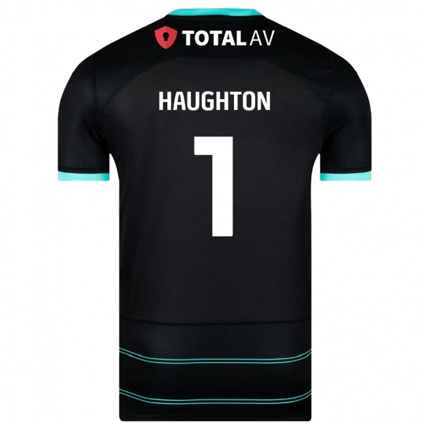 Danxen Donna Maglia Hannah Haughton #1 Nero Kit Gara Away 2024/25 Maglietta