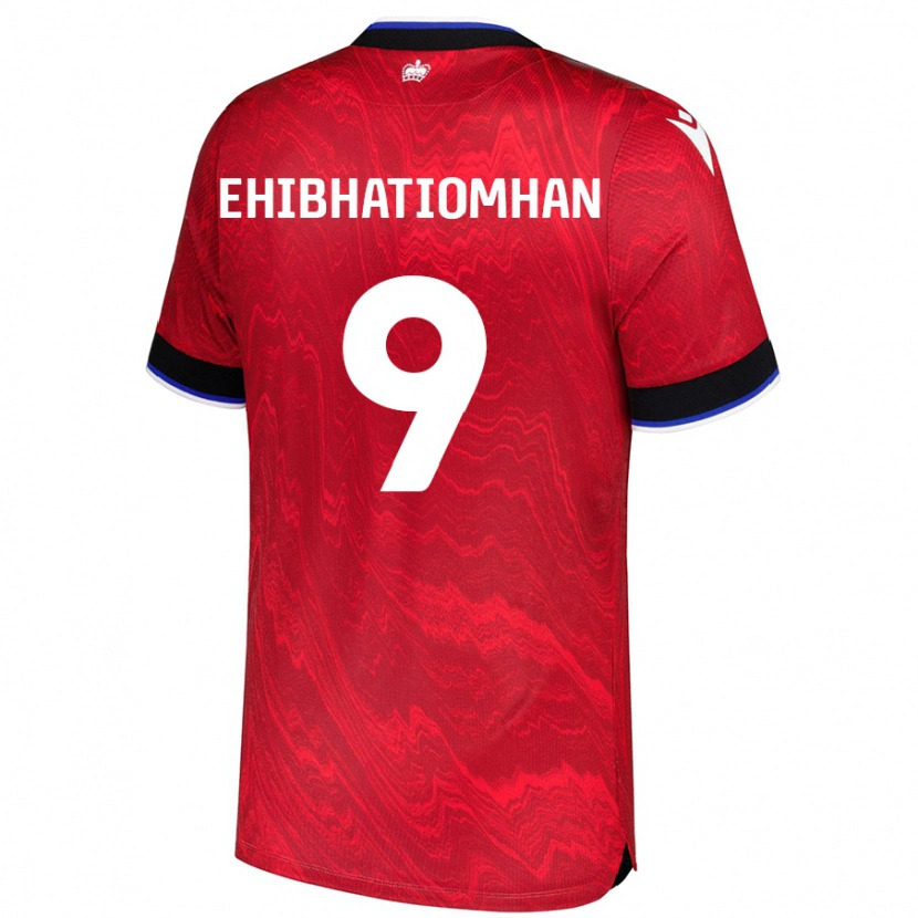 Danxen Donna Maglia Kelvin Ehibhatiomhan #9 Rosso Nero Kit Gara Away 2024/25 Maglietta