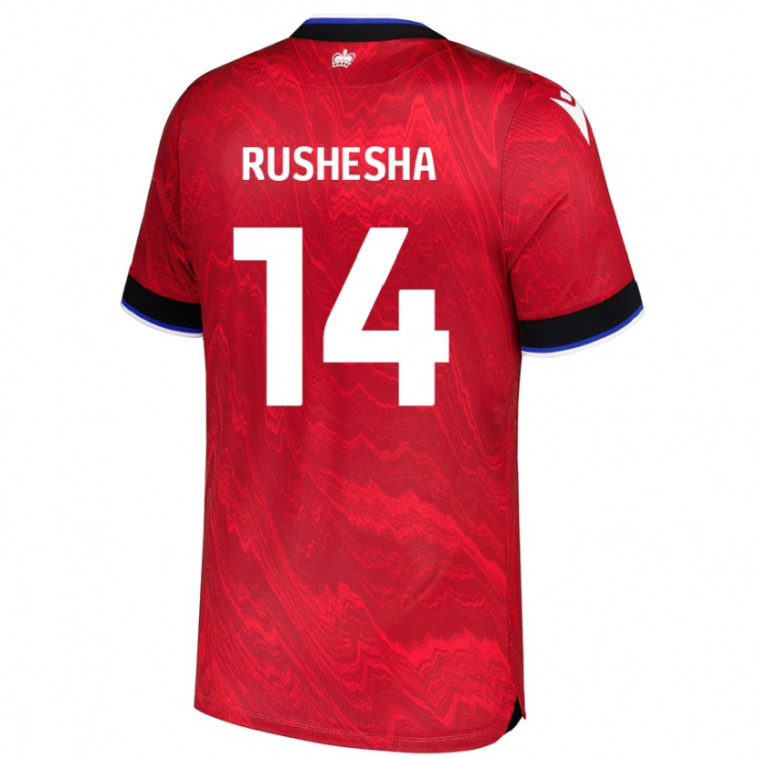 Danxen Donna Maglia Tivonge Rushesha #14 Rosso Nero Kit Gara Away 2024/25 Maglietta