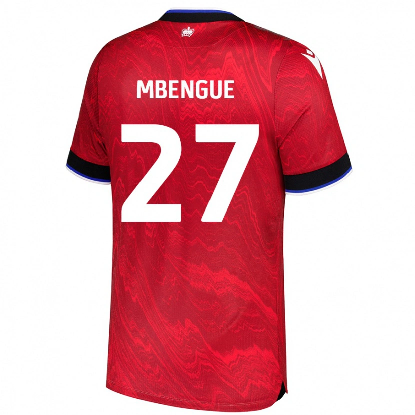 Danxen Donna Maglia Amadou Salif Mbengue #27 Rosso Nero Kit Gara Away 2024/25 Maglietta