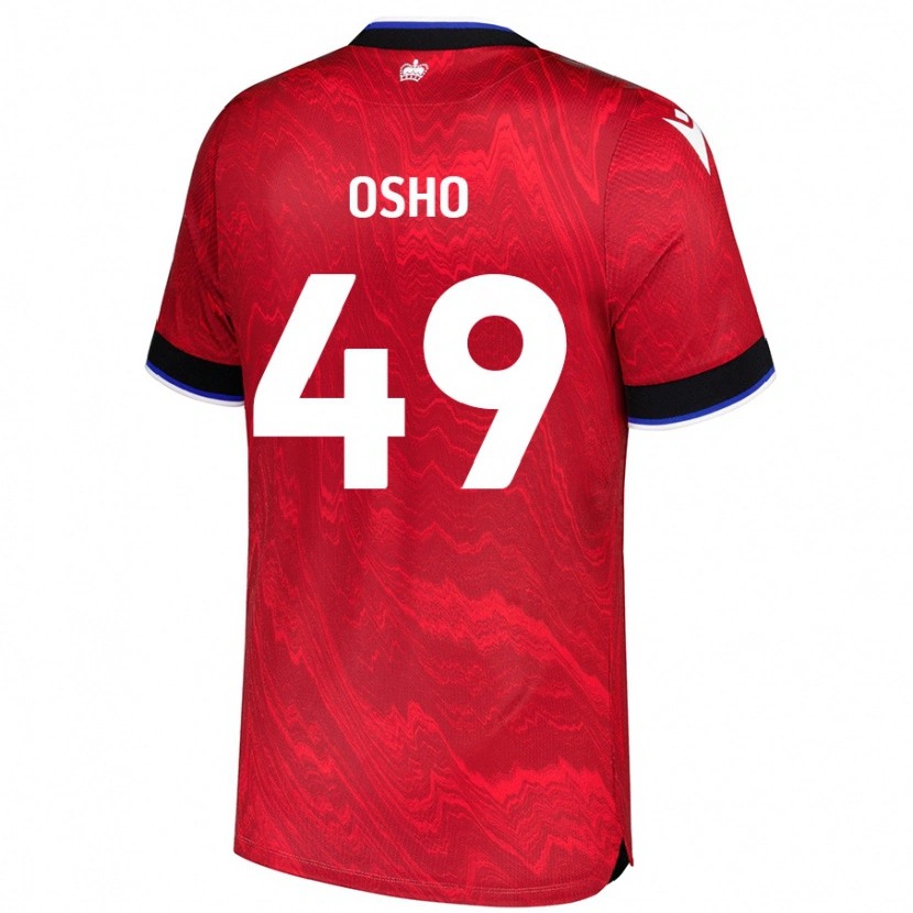 Danxen Donna Maglia Emmanuel Osho #49 Rosso Nero Kit Gara Away 2024/25 Maglietta