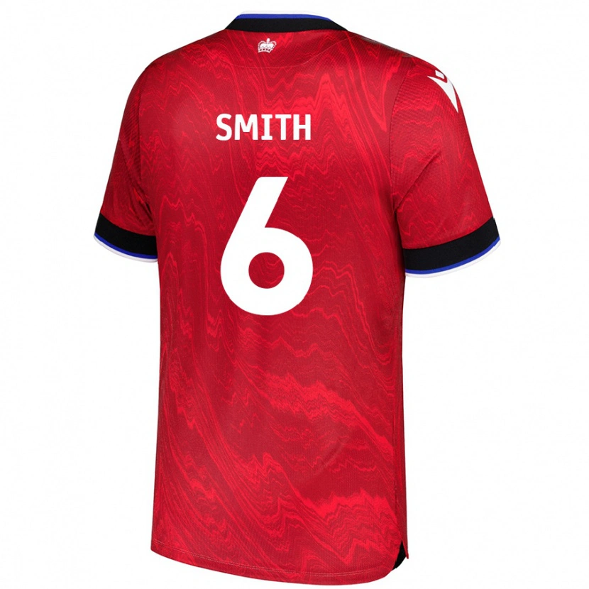 Danxen Donna Maglia Caitlin Smith #6 Rosso Nero Kit Gara Away 2024/25 Maglietta