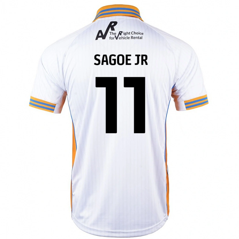 Danxen Donna Maglia Charles Sagoe Jr #11 Bianco Kit Gara Away 2024/25 Maglietta