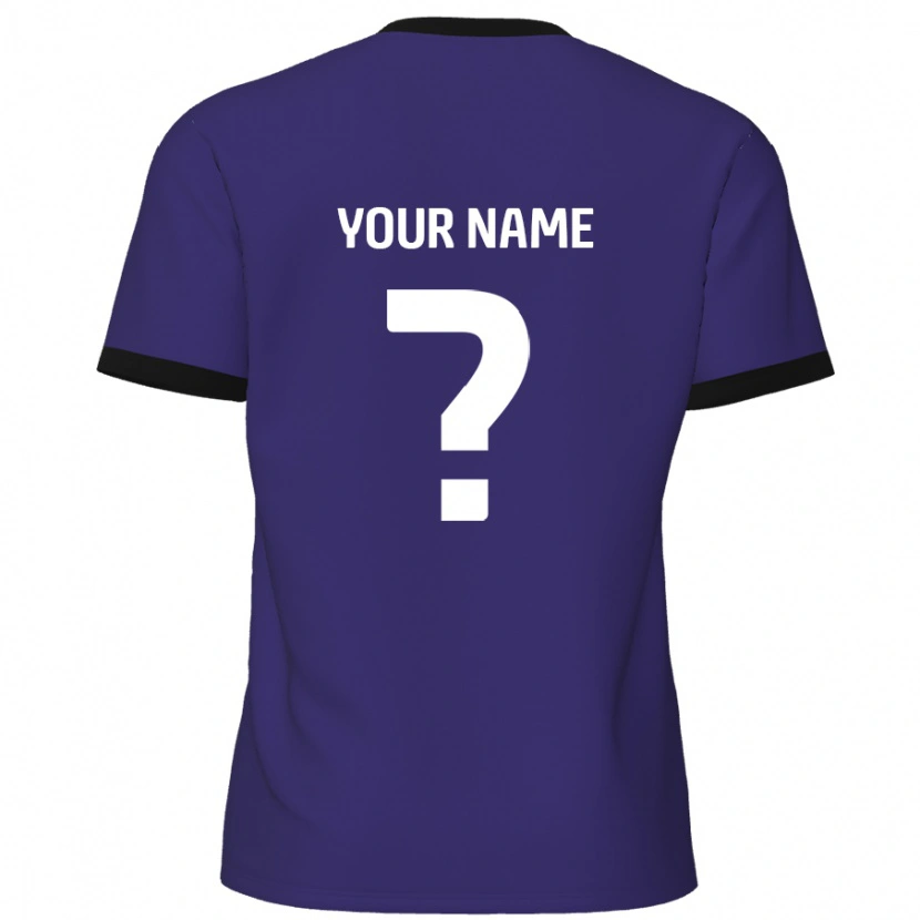 Danxen Donna Maglia Il Tuo Nome #0 Viola Kit Gara Away 2024/25 Maglietta