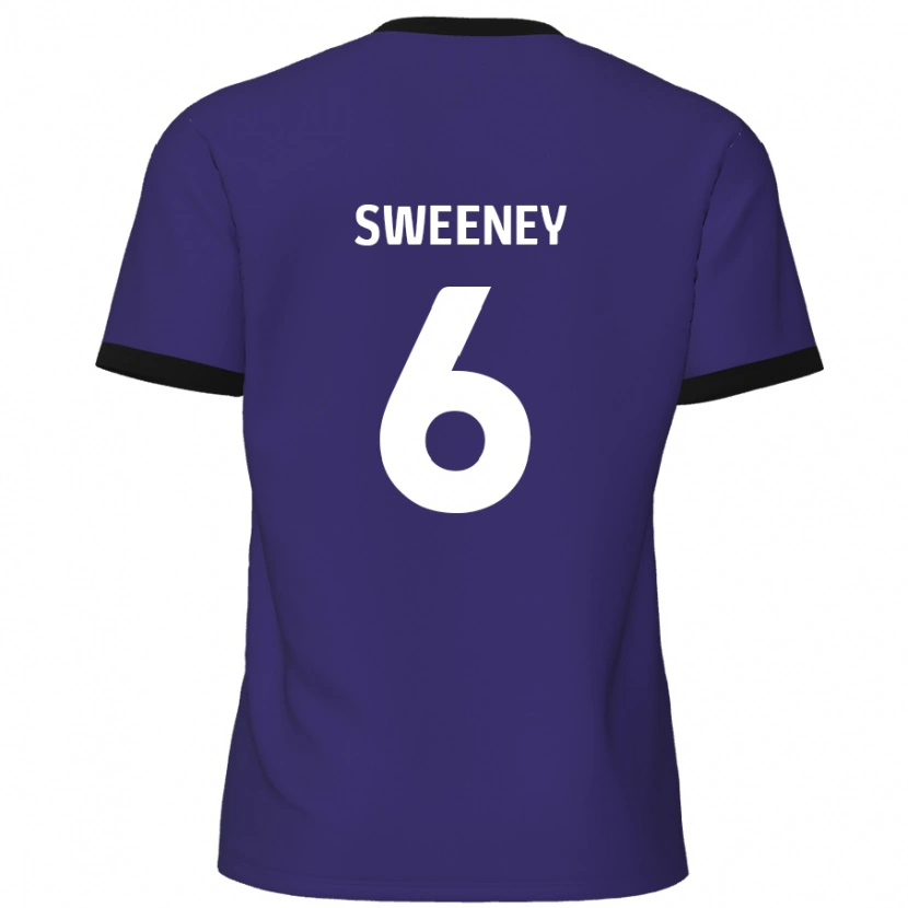 Danxen Donna Maglia Dan Sweeney #6 Viola Kit Gara Away 2024/25 Maglietta