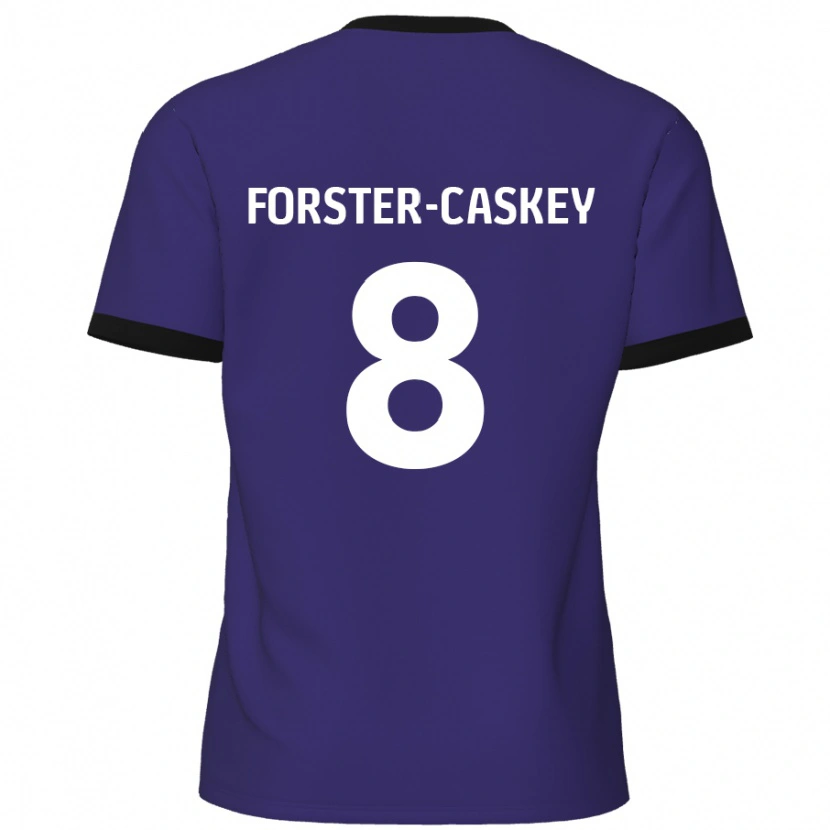 Danxen Donna Maglia Jake Forster-Caskey #8 Viola Kit Gara Away 2024/25 Maglietta