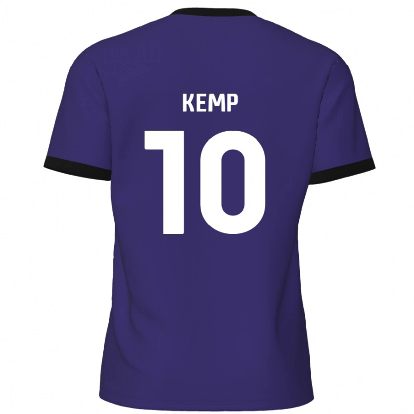 Danxen Donna Maglia Dan Kemp #10 Viola Kit Gara Away 2024/25 Maglietta