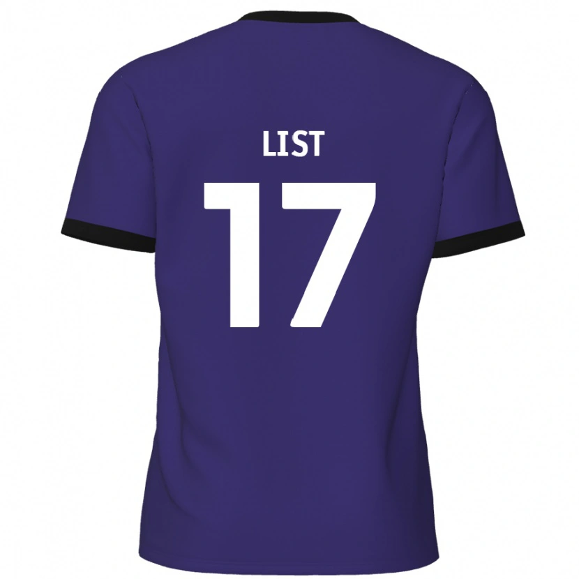 Danxen Donna Maglia Elliott List #17 Viola Kit Gara Away 2024/25 Maglietta