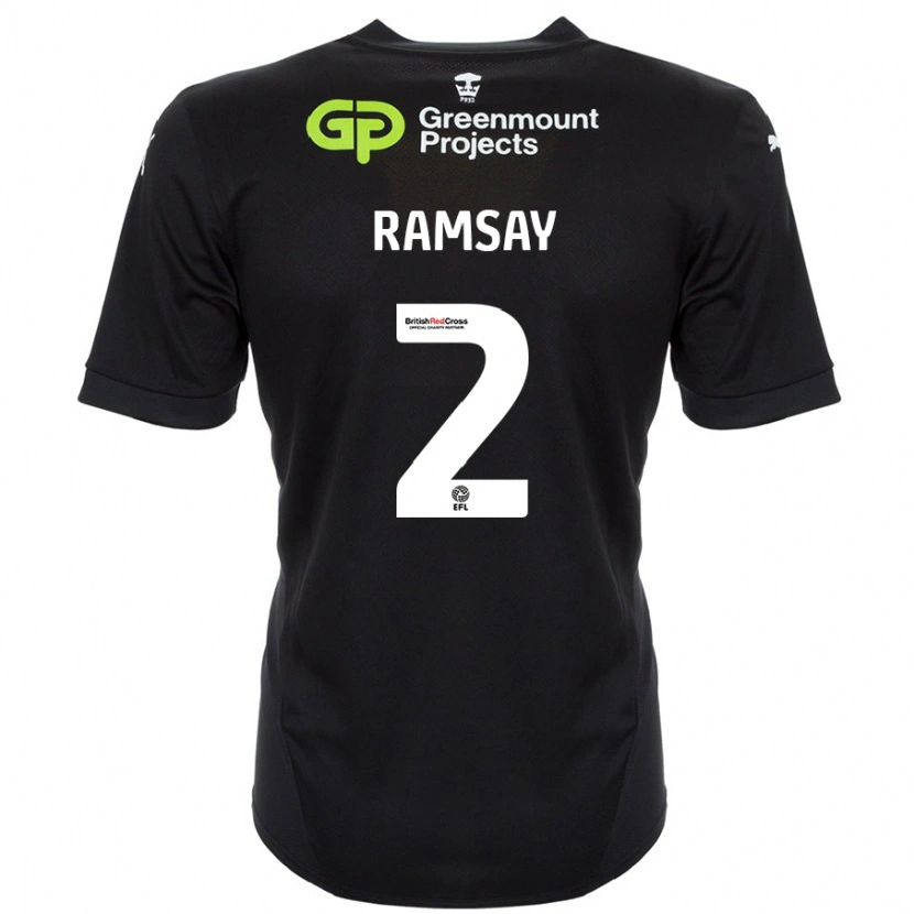 Danxen Donna Maglia Calvin Ramsay #2 Nero Kit Gara Away 2024/25 Maglietta