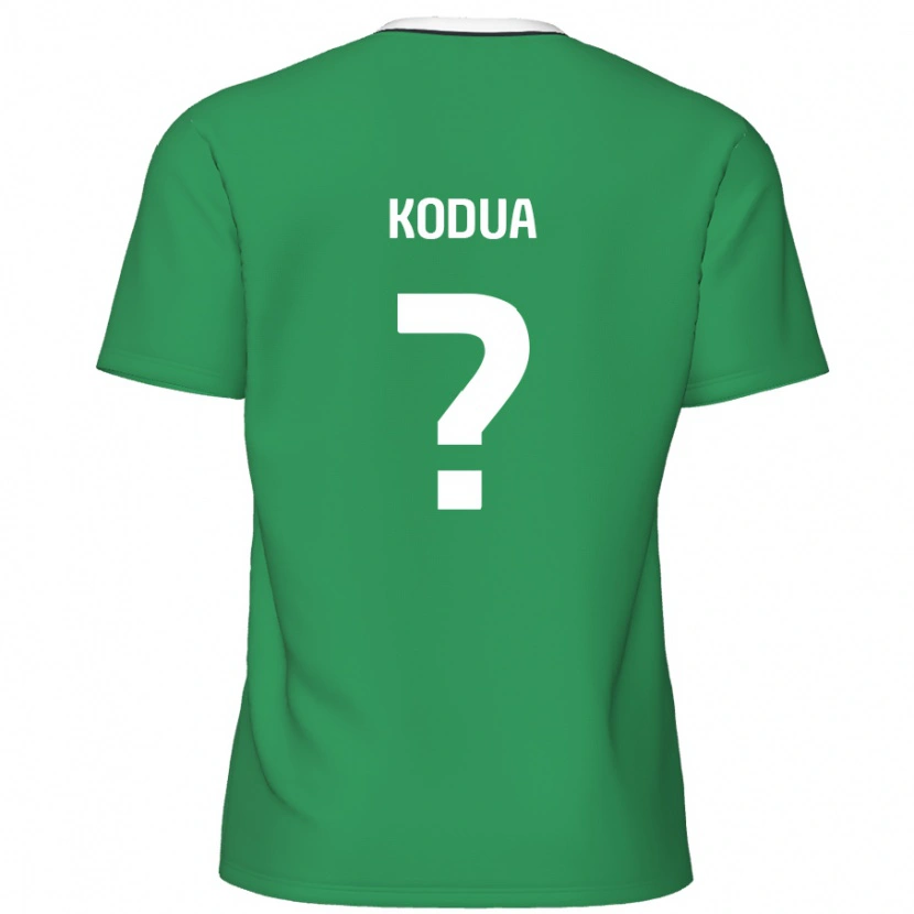Danxen Donna Maglia Gideon Kodua #0 Verde Strisce Bianche Kit Gara Away 2024/25 Maglietta