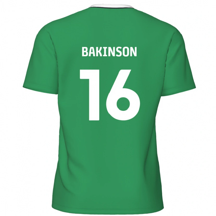 Danxen Donna Maglia Tyreeq Bakinson #16 Verde Strisce Bianche Kit Gara Away 2024/25 Maglietta