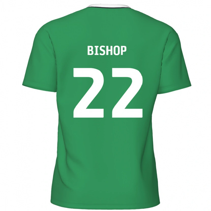 Danxen Donna Maglia Nathan Bishop #22 Verde Strisce Bianche Kit Gara Away 2024/25 Maglietta