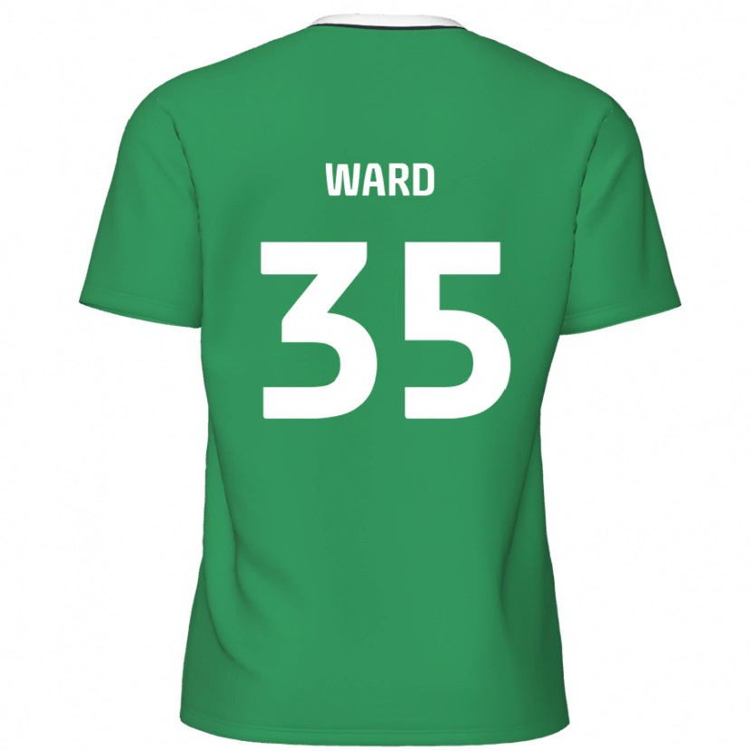 Danxen Donna Maglia Christie Ward #35 Verde Strisce Bianche Kit Gara Away 2024/25 Maglietta
