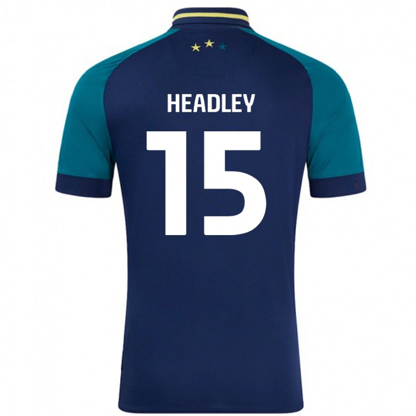 Danxen Donna Maglia Jaheim Headley #15 Blu Navy Verde Scuro Kit Gara Away 2024/25 Maglietta