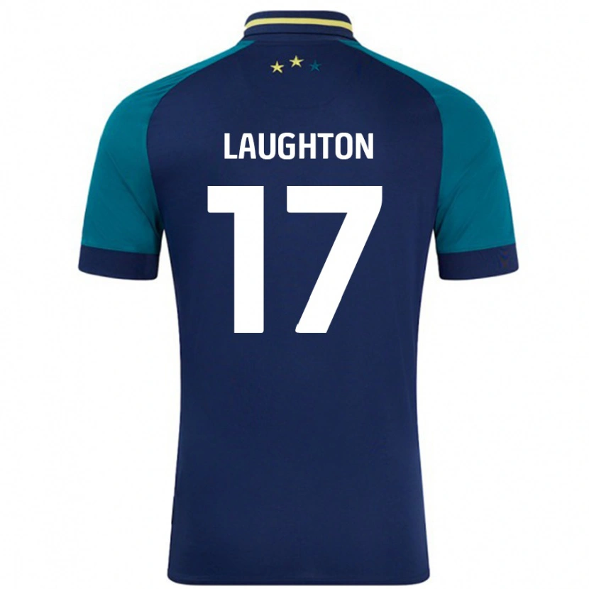 Danxen Donna Maglia Zoe Laughton #17 Blu Navy Verde Scuro Kit Gara Away 2024/25 Maglietta