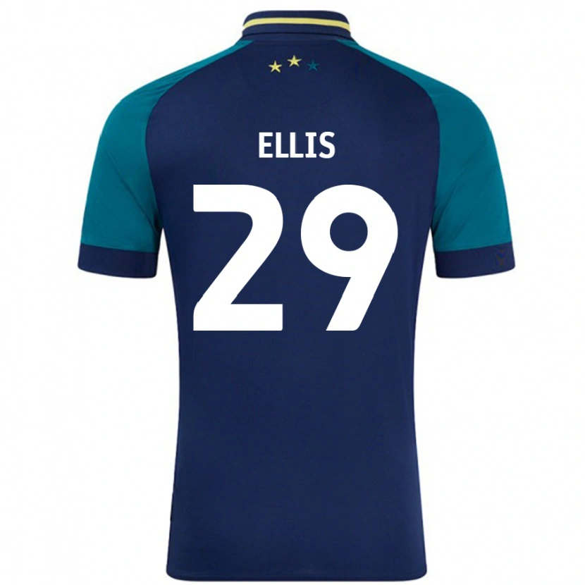 Danxen Donna Maglia Molly Ellis #29 Blu Navy Verde Scuro Kit Gara Away 2024/25 Maglietta