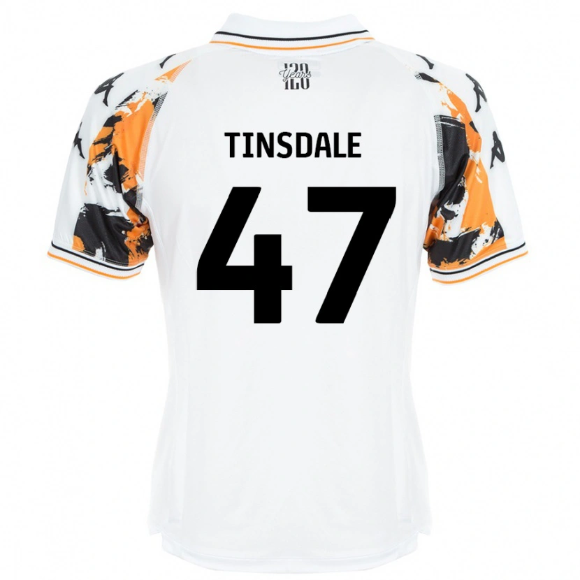 Danxen Donna Maglia Nathan Tinsdale #47 Bianco Kit Gara Away 2024/25 Maglietta