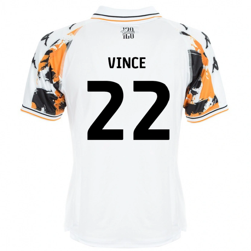 Danxen Donna Maglia Anna Vince #22 Bianco Kit Gara Away 2024/25 Maglietta