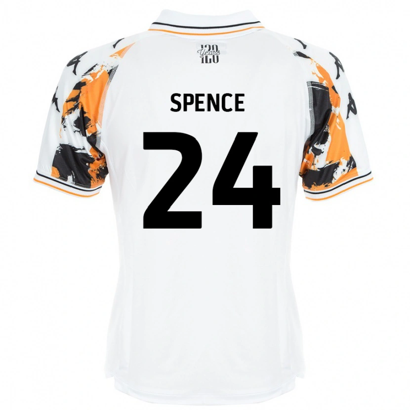 Danxen Donna Maglia Emily Spence #24 Bianco Kit Gara Away 2024/25 Maglietta