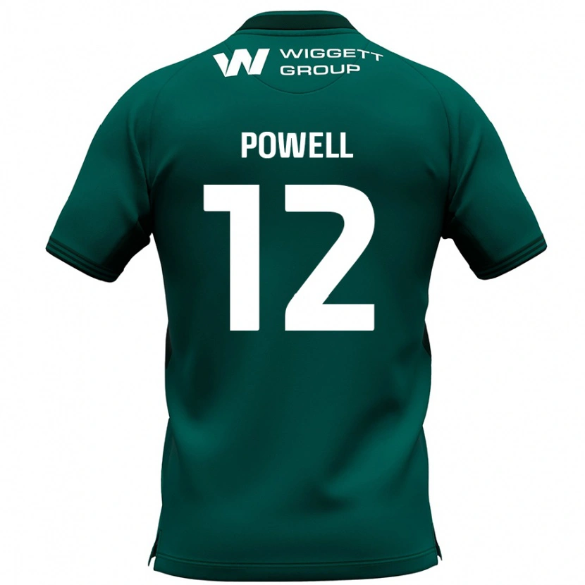 Danxen Donna Maglia Beth Powell #12 Verde Kit Gara Away 2024/25 Maglietta