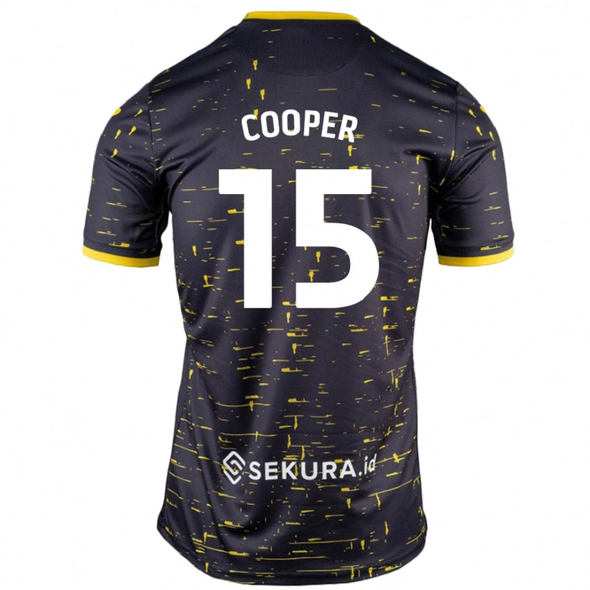 Danxen Donna Maglia Naomi Cooper #15 Nero Giallo Kit Gara Away 2024/25 Maglietta