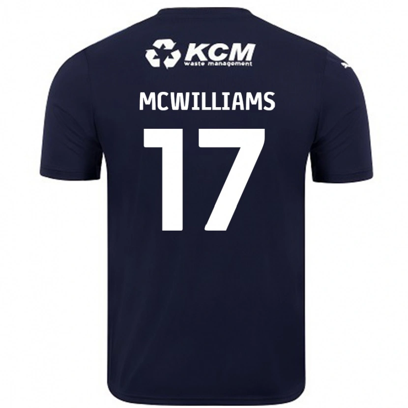 Danxen Donna Maglia Shaun Mcwilliams #17 Blu Navy Kit Gara Away 2024/25 Maglietta
