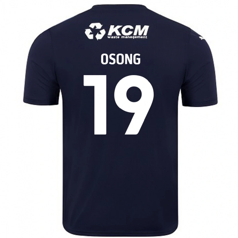 Danxen Donna Maglia Detlef Esapa Osong #19 Blu Navy Kit Gara Away 2024/25 Maglietta