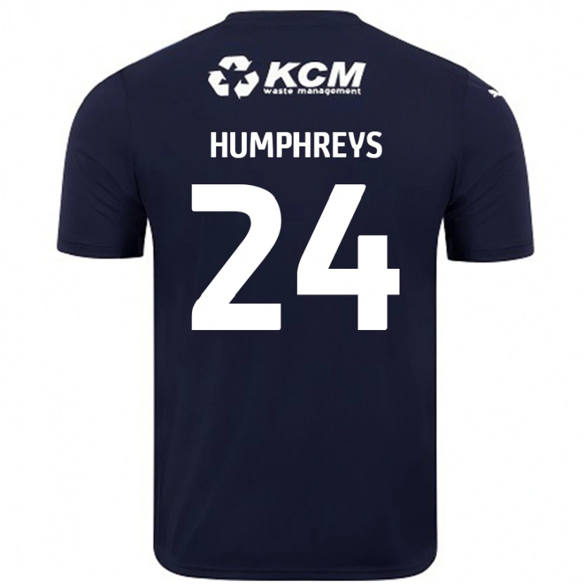 Danxen Donna Maglia Cameron Humphreys #24 Blu Navy Kit Gara Away 2024/25 Maglietta