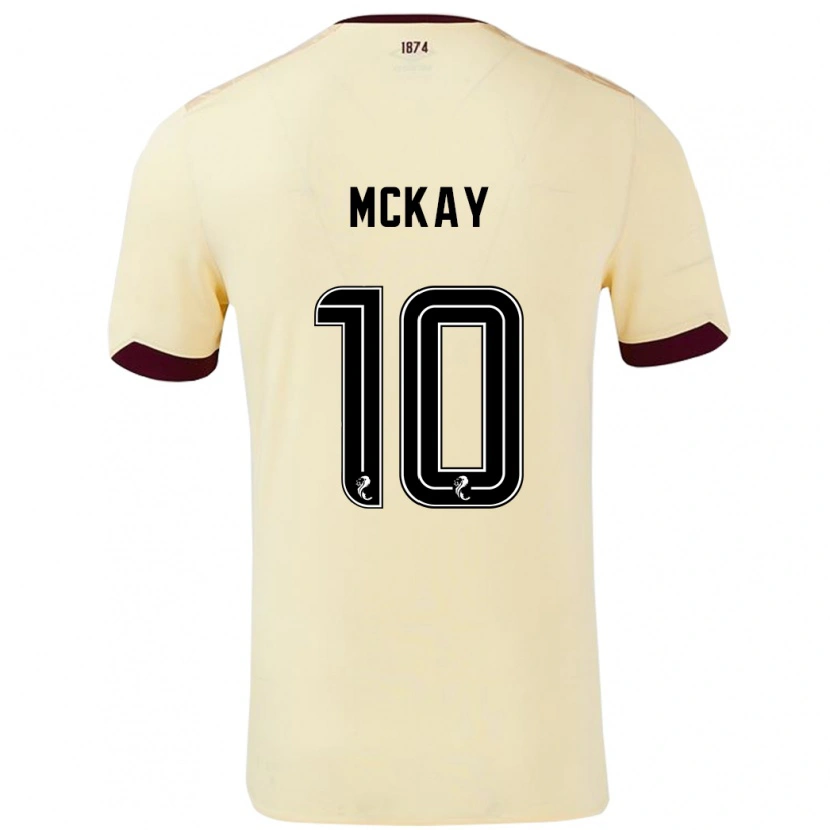 Danxen Donna Maglia Barrie Mckay #10 Crema Borgogna Kit Gara Away 2024/25 Maglietta