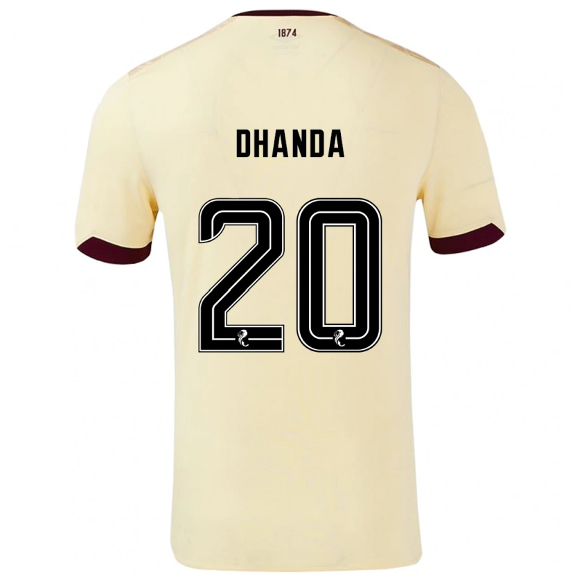 Danxen Donna Maglia Yan Dhanda #20 Crema Borgogna Kit Gara Away 2024/25 Maglietta