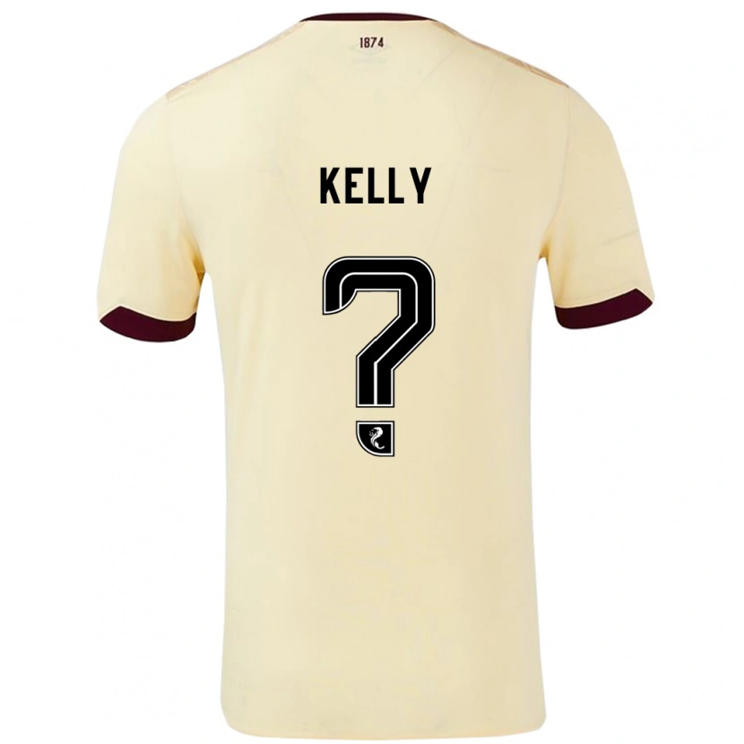 Danxen Donna Maglia Ryan Kelly #0 Crema Borgogna Kit Gara Away 2024/25 Maglietta