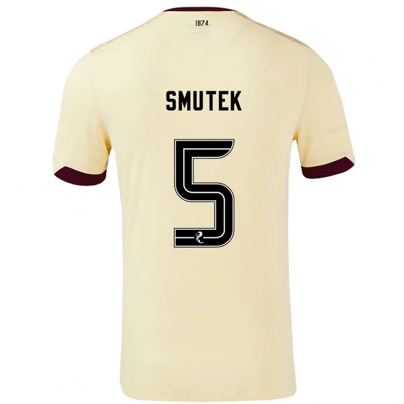 Danxen Donna Maglia Kai Smutek #5 Crema Borgogna Kit Gara Away 2024/25 Maglietta