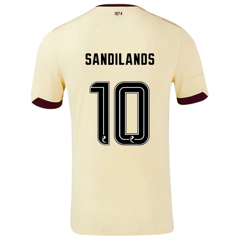 Danxen Donna Maglia Callum Sandilands #10 Crema Borgogna Kit Gara Away 2024/25 Maglietta