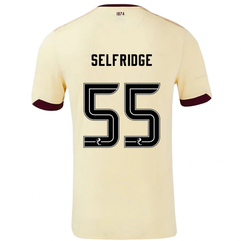 Danxen Donna Maglia Louis Selfridge #55 Crema Borgogna Kit Gara Away 2024/25 Maglietta