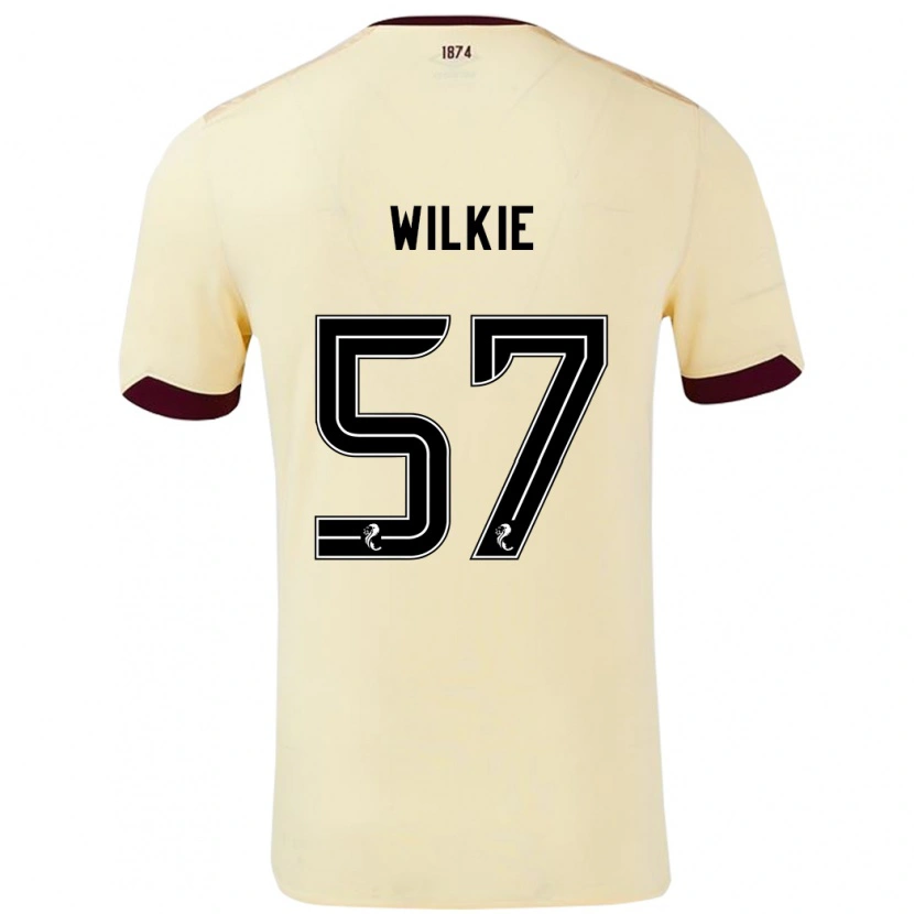Danxen Donna Maglia Coupar Wilkie #57 Crema Borgogna Kit Gara Away 2024/25 Maglietta