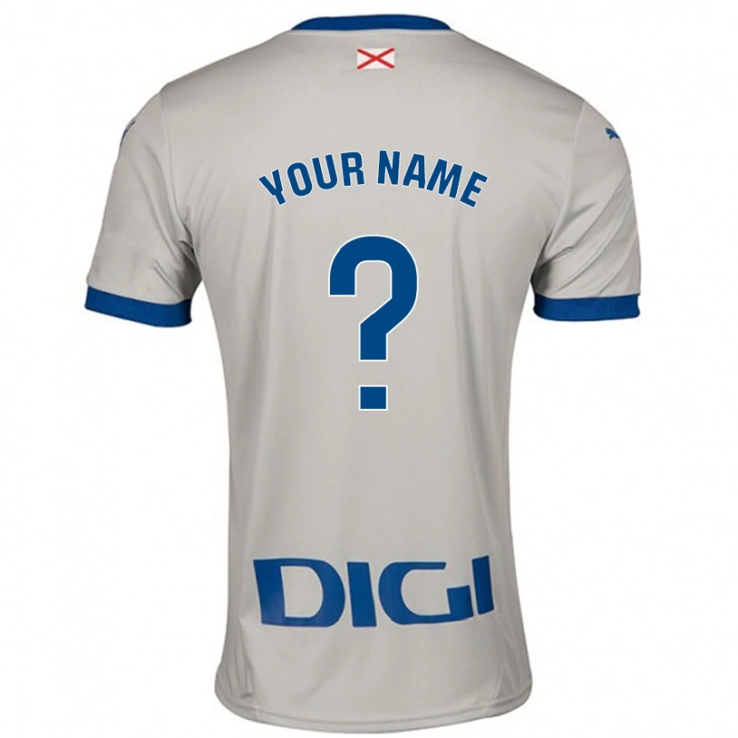 Danxen Donna Maglia Il Tuo Nome #0 Grigio Chiaro Kit Gara Away 2024/25 Maglietta