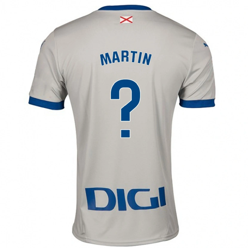 Danxen Donna Maglia Carlos Martín #0 Grigio Chiaro Kit Gara Away 2024/25 Maglietta
