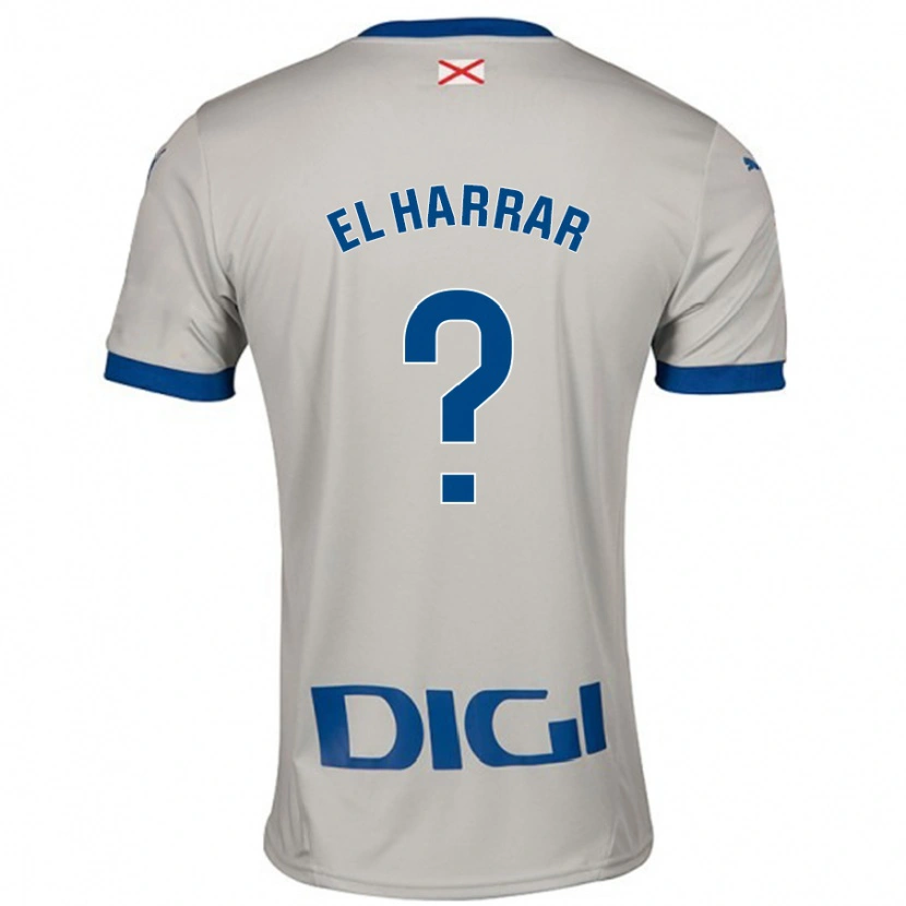 Danxen Donna Maglia Mohamed El Harrar #0 Grigio Chiaro Kit Gara Away 2024/25 Maglietta